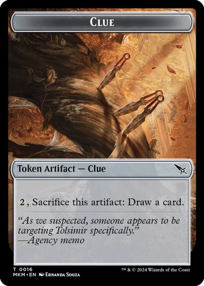 Clue (0016) // A 0043 Double-Sided Token, Murders at Karlov Manor 16 // 43