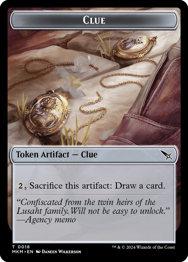 Clue (0018) // A 0045 Double-Sided Token, Murders at Karlov Manor 18 // 45