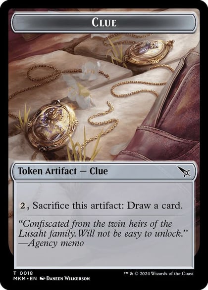 Clue (0018) // A 0045 Double-Sided Token, Murders at Karlov Manor 18 // 45