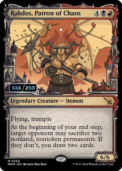 Rakdos, Patron of Chaos (Serial Numbered), Murders at Karlov Manor 320