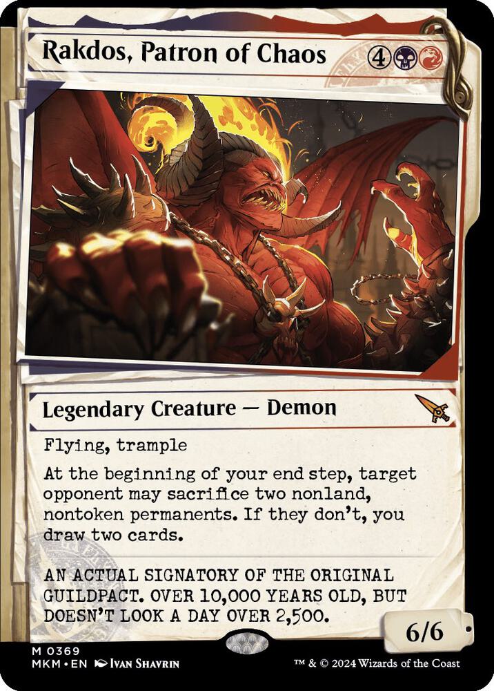 Rakdos, Patron of Chaos (Showcase) (0369), Murders at Karlov Manor 369
