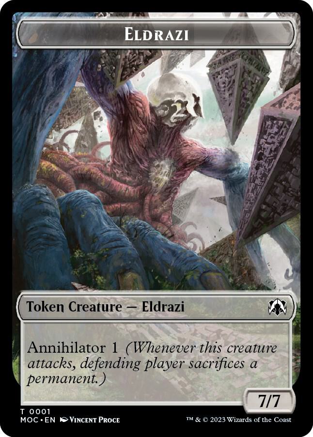 Eldrazi // Angel Double-sided Token, Commander: March of the Machine 1 // 4