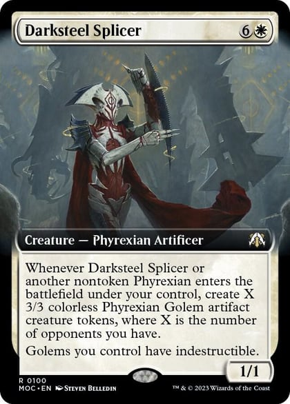 Darksteel Splicer (Extended Art), Commander: March of the Machine 100