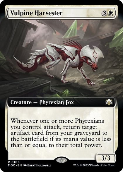 Vulpine Harvester (Extended Art), Commander: March of the Machine 106