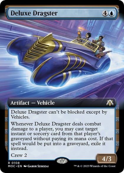 Deluxe Dragster (Extended Art), Commander: March of the Machine 108