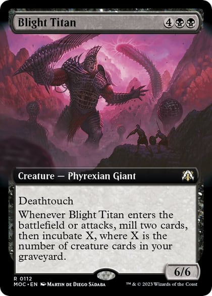 Blight Titan (Extended Art), Commander: March of the Machine 112