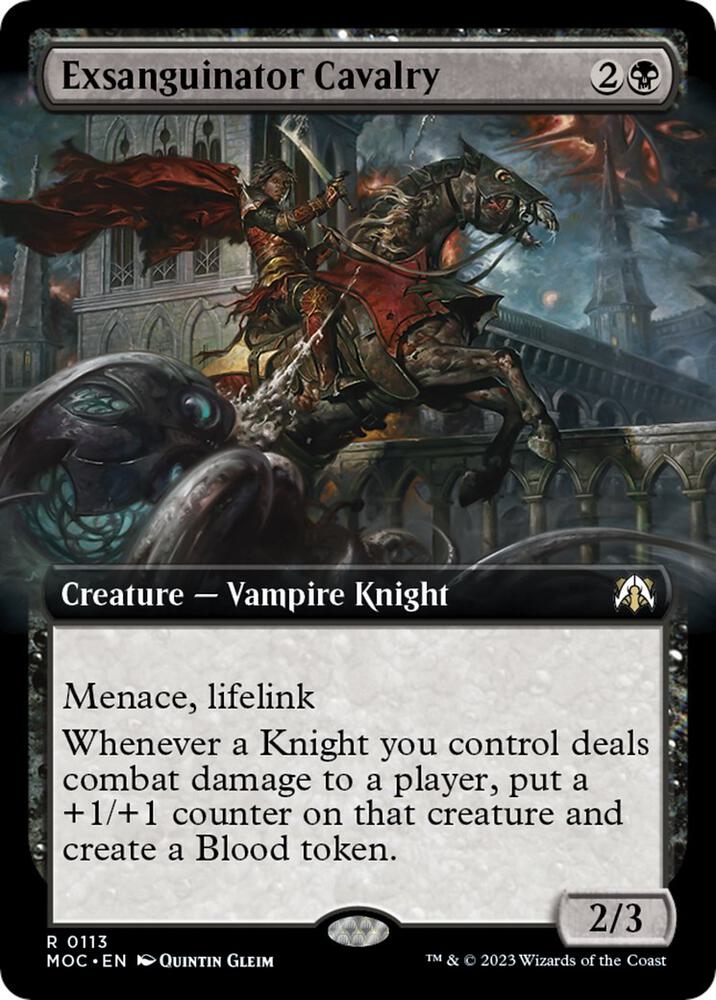 Exsanguinator Cavalry (Extended Art), Commander: March of the Machine 113