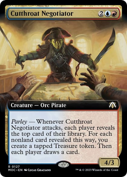 Cutthroat Negotiator (Extended Art), Commander: March of the Machine 127