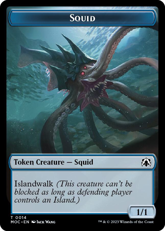 Squid // Human Double-sided Token, Commander: March of the Machine 14 // 26