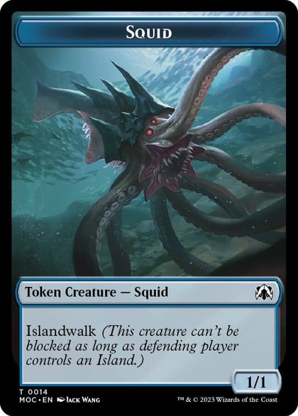Squid // Human Double-sided Token, Commander: March of the Machine 14 // 26