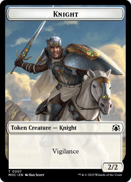 Knight (7) // Spirit (14) Double-sided Token, Commander: March of the Machine 14 // 7