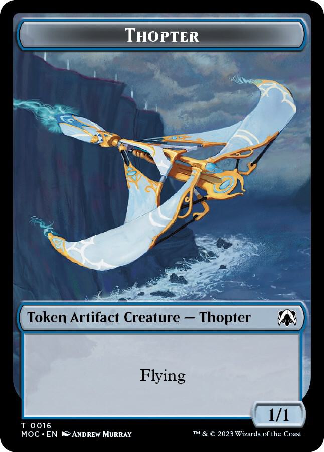 Thopter // Gold Double-sided Token, Commander: March of the Machine 16 // 36