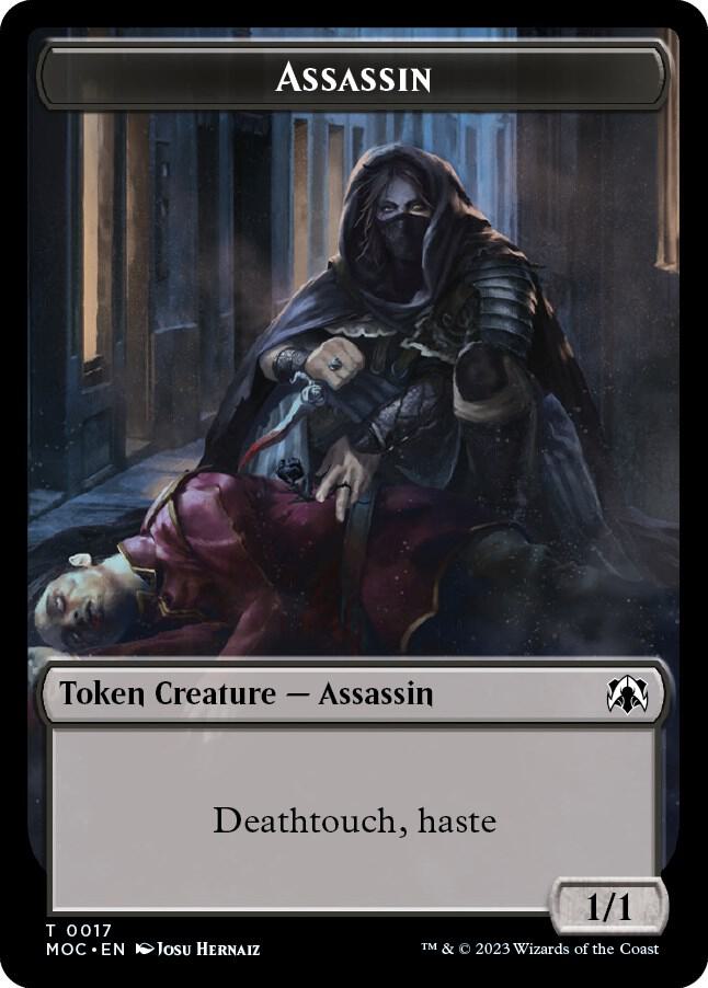 Assassin // Knight (0010) Double-sided Token, Commander: March of the Machine 17 // 10