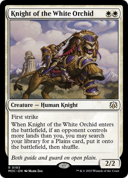 Knight of the White Orchid, Commander: March of the Machine 193