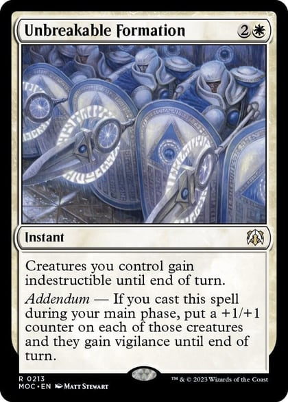 Unbreakable Formation, Commander: March of the Machine 213