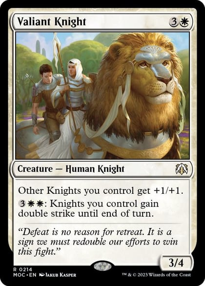 Valiant Knight, Commander: March of the Machine 214