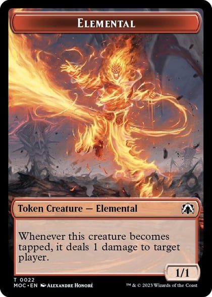 Elemental // Elemental Double-sided Token, Commander: March of the Machine 22 // 9