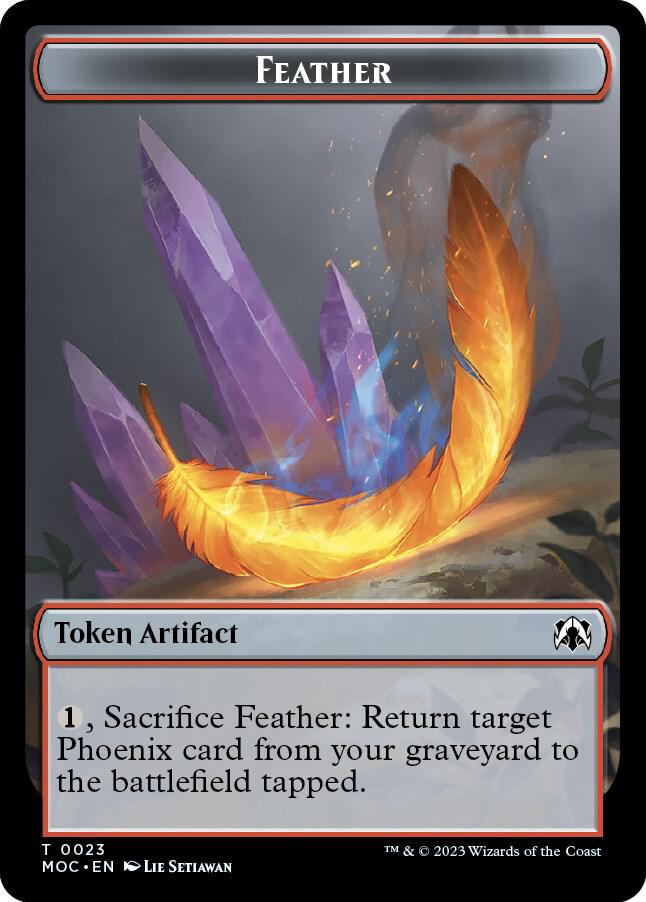 Feather // Servo Double-sided Token, Commander: March of the Machine 23 // 42
