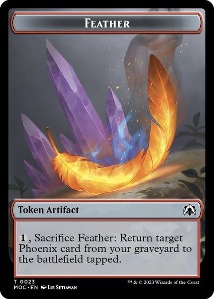 Feather // Servo Double-sided Token, Commander: March of the Machine 23 // 42