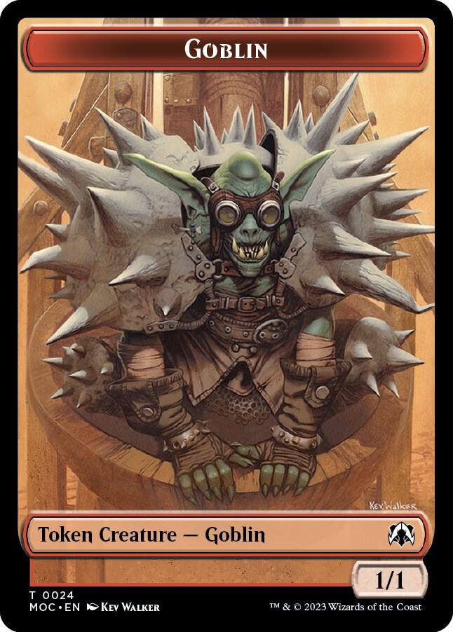 Goblin // Sliver Double-sided Token, Commander: March of the Machine 24 // 2
