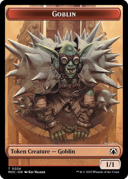 Goblin // Sliver Double-sided Token, Commander: March of the Machine 24 // 2
