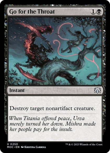 Go for the Throat, Commander: March of the Machine 250