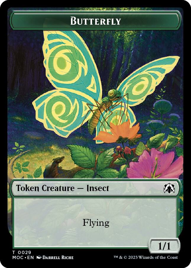 Butterfly // City's Blessing Double-sided Token, Commander: March of the Machine 29 // 45