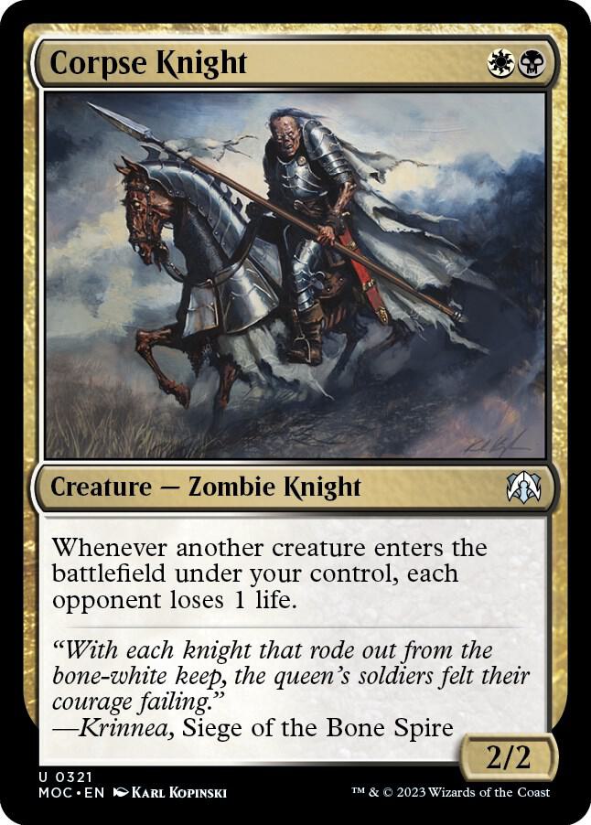 Corpse Knight, Commander: March of the Machine 321