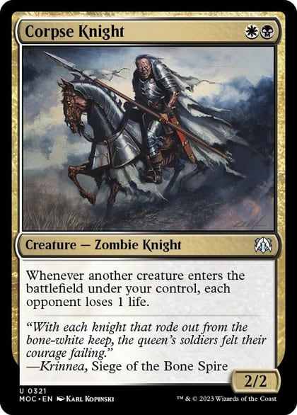 Corpse Knight, Commander: March of the Machine 321