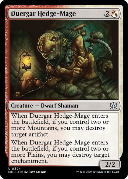 Duergar Hedge-Mage, Commander: March of the Machine 324