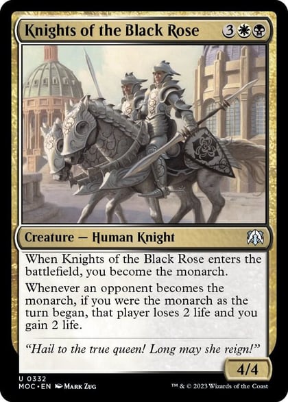 Knights of the Black Rose, Commander: March of the Machine 332