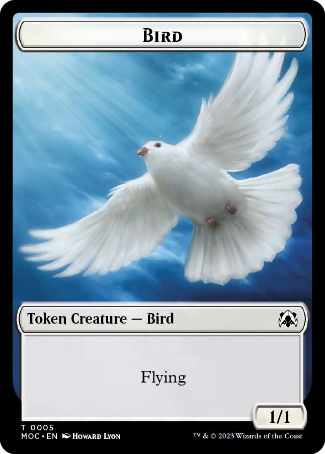 Bird // Kobolds of Kher Keep Double-sided Token, Commander: March of the Machine 5 // 27