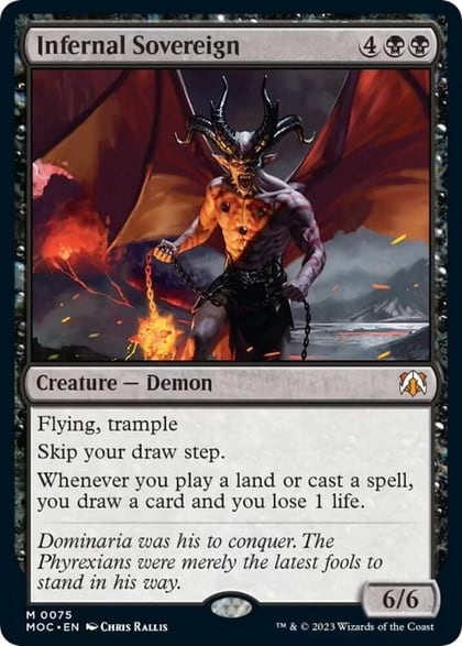 Infernal Sovereign, Commander: March of the Machine 75