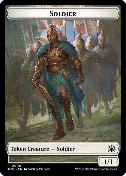 Soldier // Insect Double-sided Token, Commander: March of the Machine 8 // 31