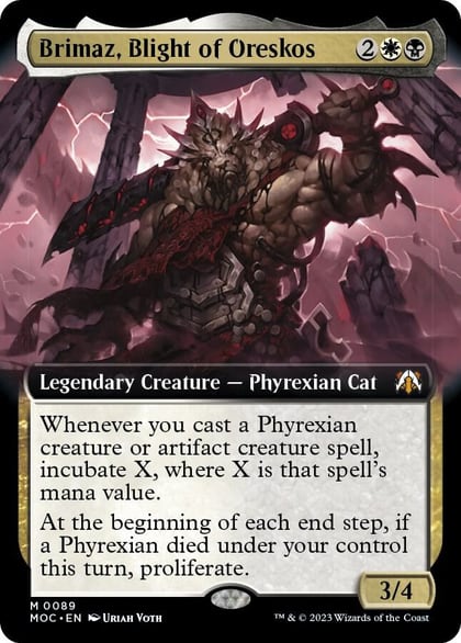 Brimaz, Blight of Oreskos (Extended Art), Commander: March of the Machine 89