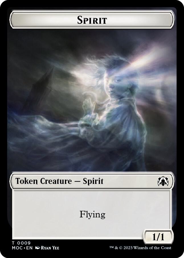 Spirit (0009) // Treasure Double-sided Token, Commander: March of the Machine 9 // 20