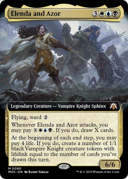 Elenda and Azor (Extended Art), Commander: March of the Machine 90