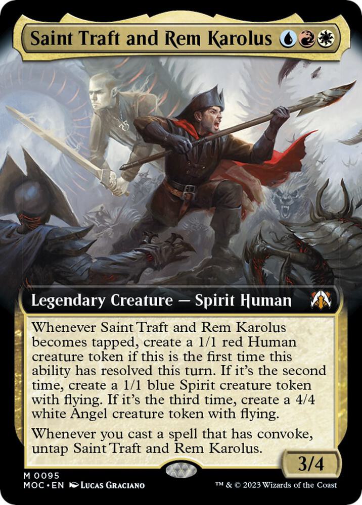 Saint Traft and Rem Karolus (Extended Art), Commander: March of the Machine 95