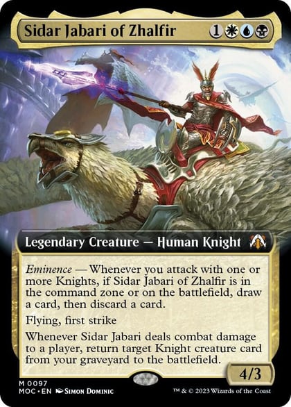 Sidar Jabari of Zhalfir (Extended Art), Commander: March of the Machine 97