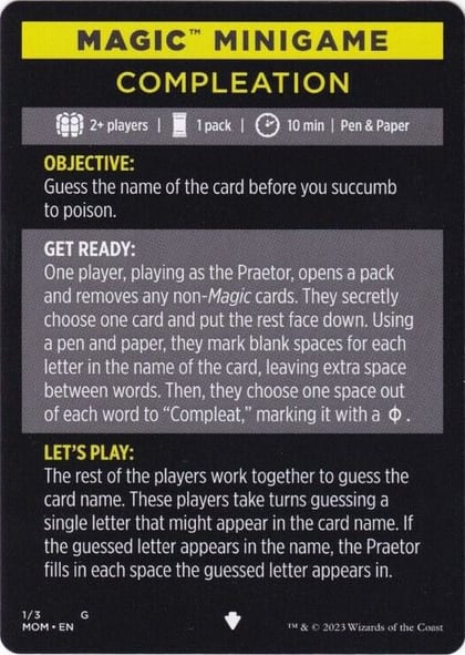 Magic Minigame: Compleation, March of the Machine 1