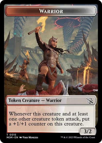 Warrior // Vampire Double-Sided Token, March of the Machine 15 // 3