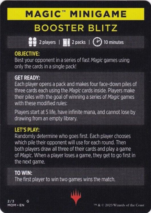 Magic Minigame: Booster Blitz, March of the Machine 2