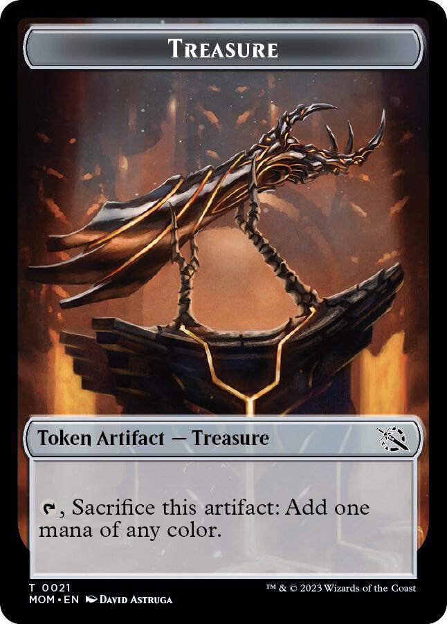 Treasure (0021) // Emblem - Teferi Akosa of Zhalfir Double-Sided Token, March of the Machine 21 // 22