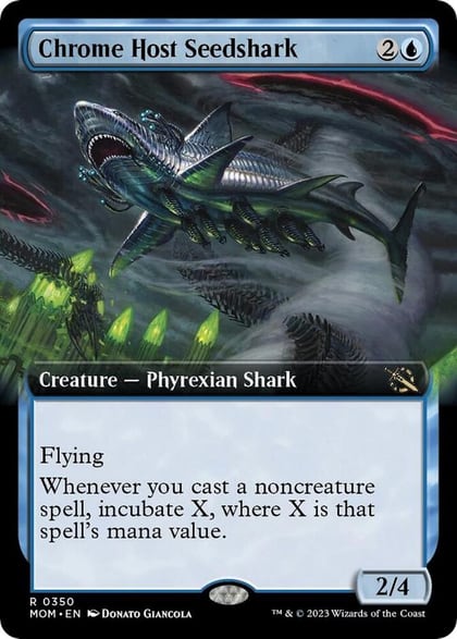Chrome Host Seedshark (Extended Art), March of the Machine 350