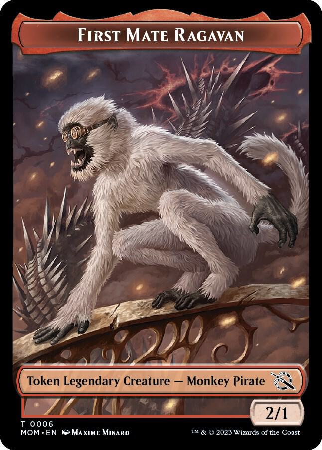 First Mate Ragavan // Thopter Double-Sided Token, March of the Machine 6 // 19