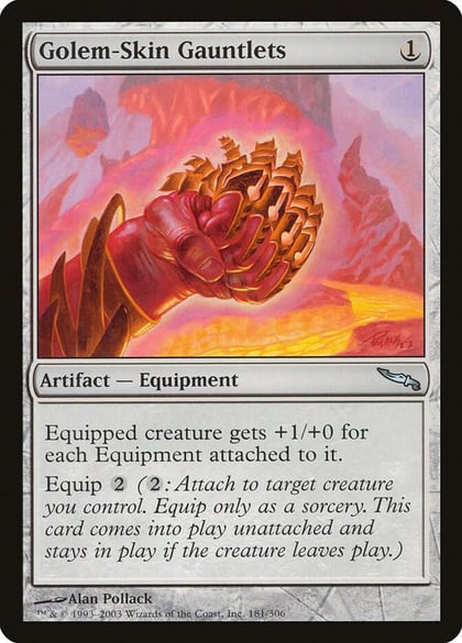 Golem-Skin Gauntlets, Mirrodin 181