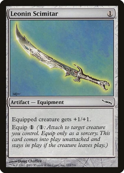Leonin Scimitar, Mirrodin 193