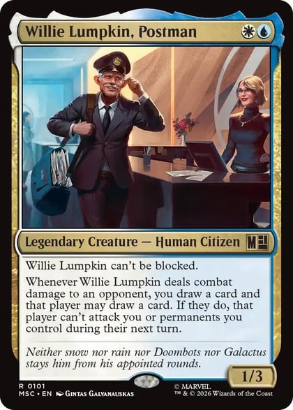 Willie Lumpkin, Postman, Commander: Marvel Super Heroes 101