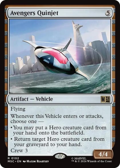 Avengers Quinjet, Commander: Marvel Super Heroes 102