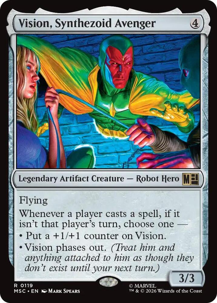 Vision, Synthezoid Avenger, Commander: Marvel Super Heroes 119